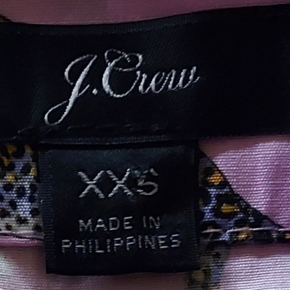 J. Crew Ratti Pink Print Cheetah Print Blouse Top Size XXS - Picture 8 of 10